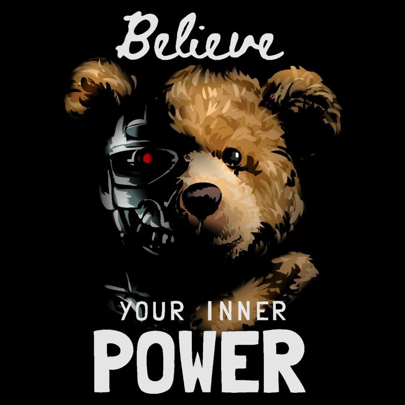 Bear with Robot Face Inner Power