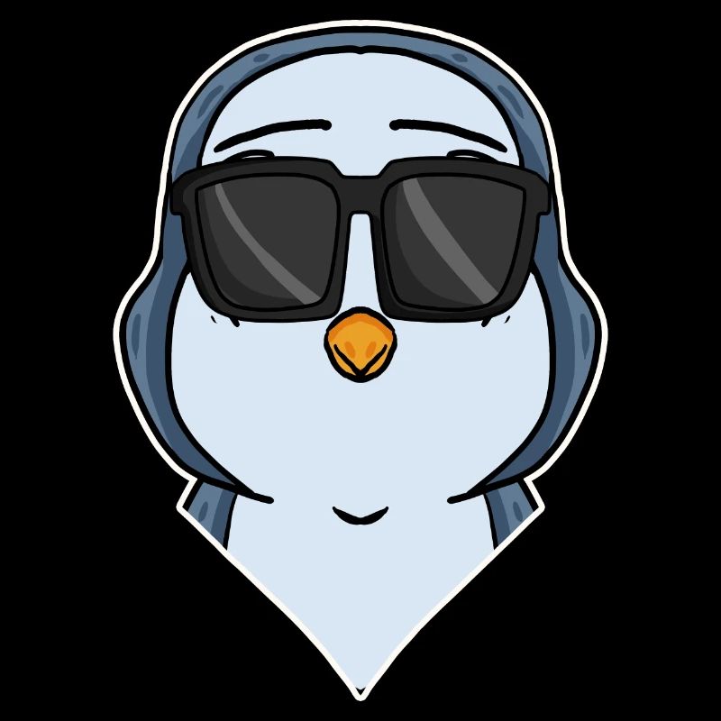 Pingouin cool avec des lunettes de soleil