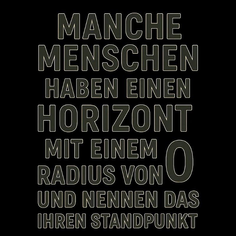 Nullradius-Horizont Standpunkt Spruch