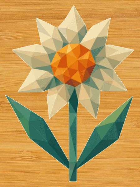 Geometric Flower - Edelweiss
