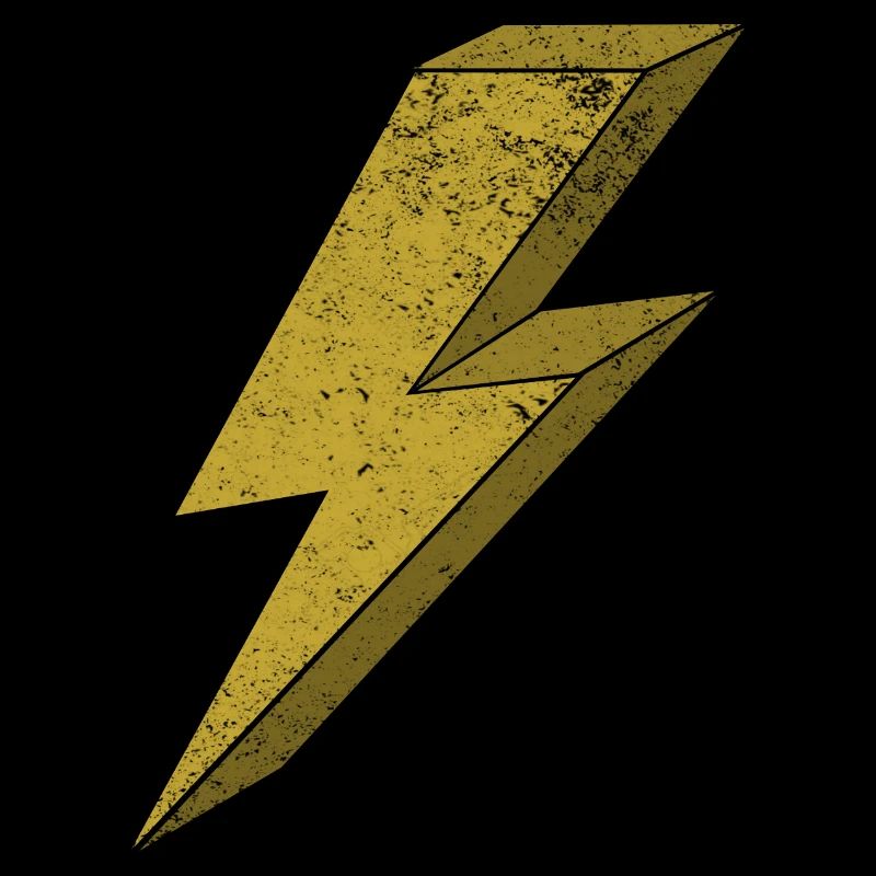 Dynamischer Blitz in Gold 3D