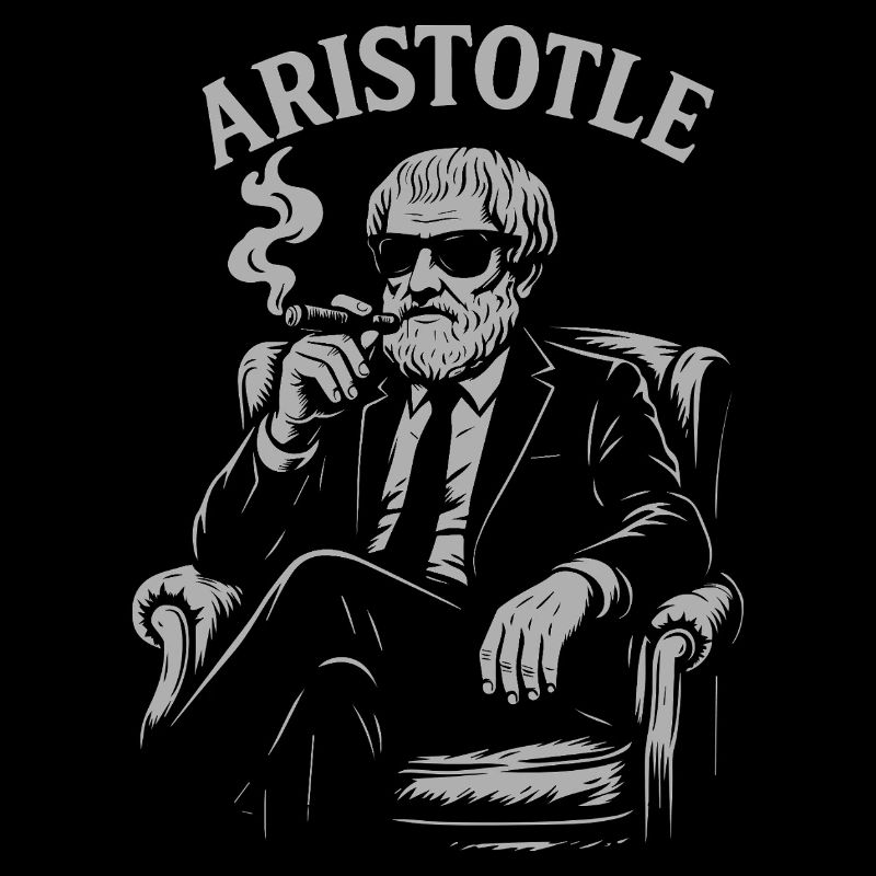 Aristotle Smoking Philosopher Portrait