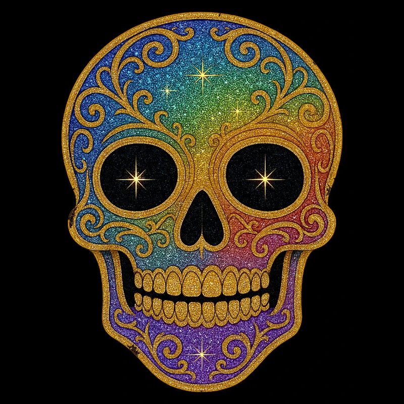 Rainbow Skull Design