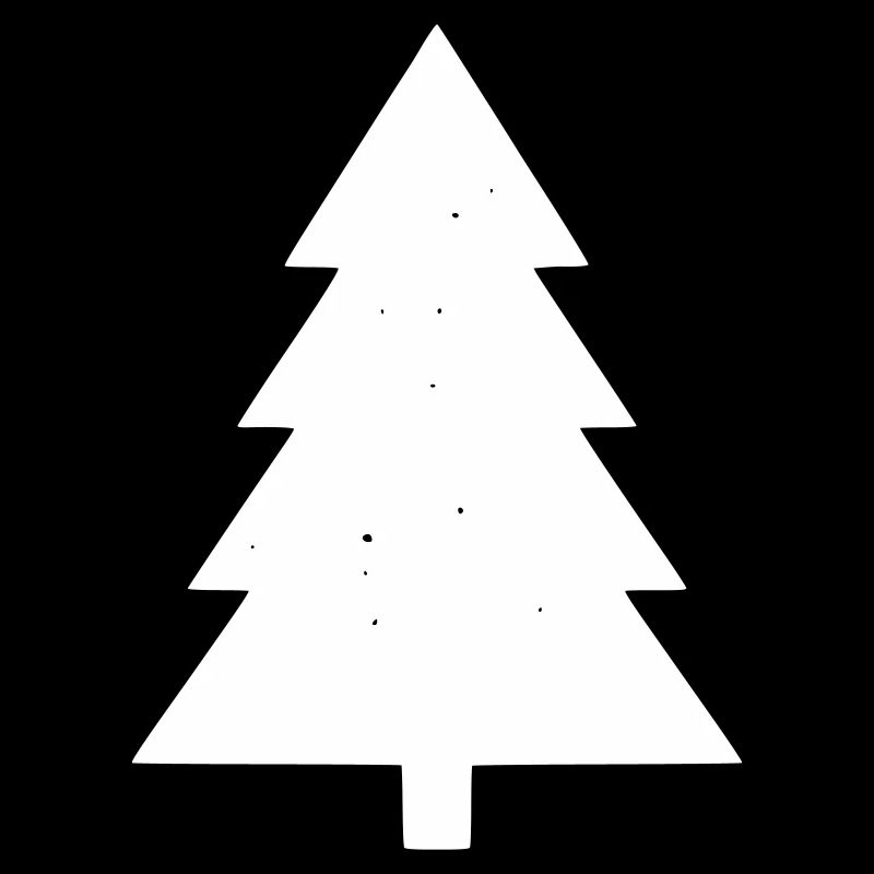 Minimalist Christmas Tree Icon Vector