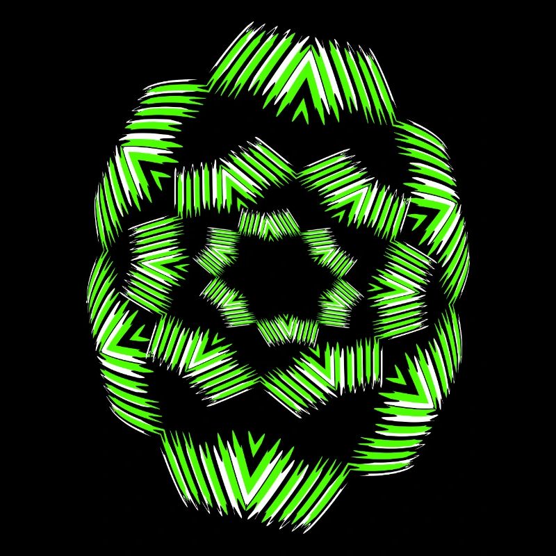 Motif d’éventail néon mandala