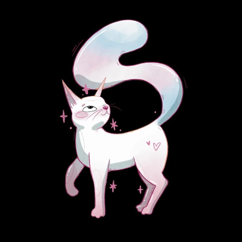 Cute cat trans pride