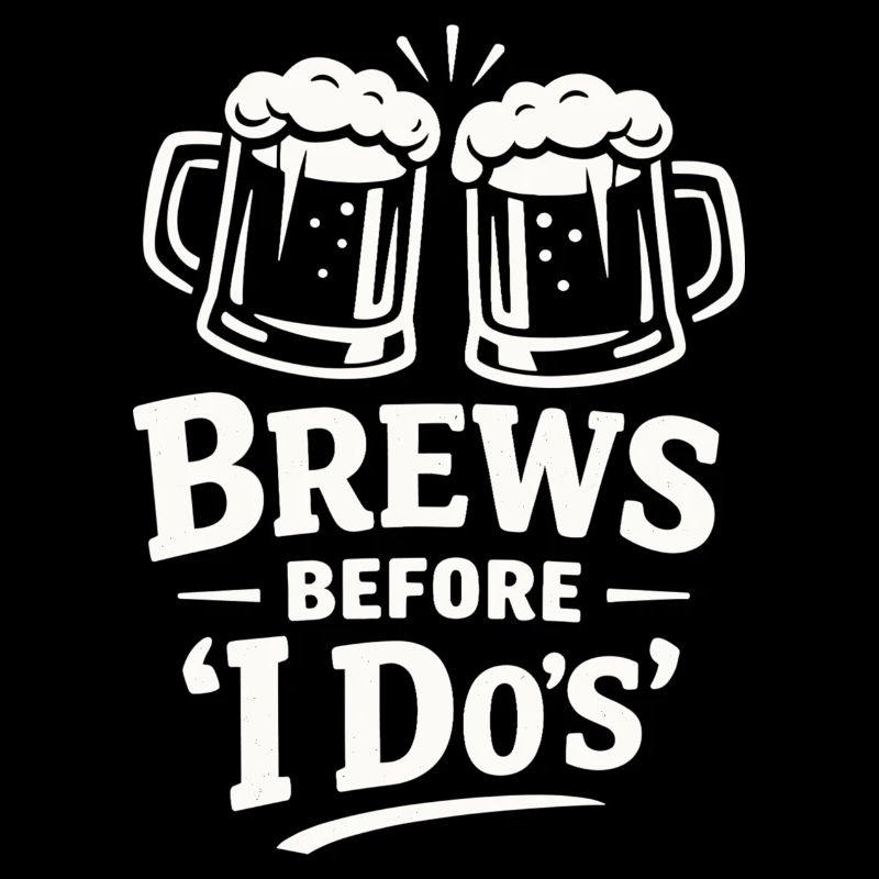 JGA Shirt Männer Bier – Brews Before I Do