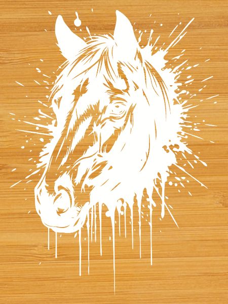 White Splash Horse Head