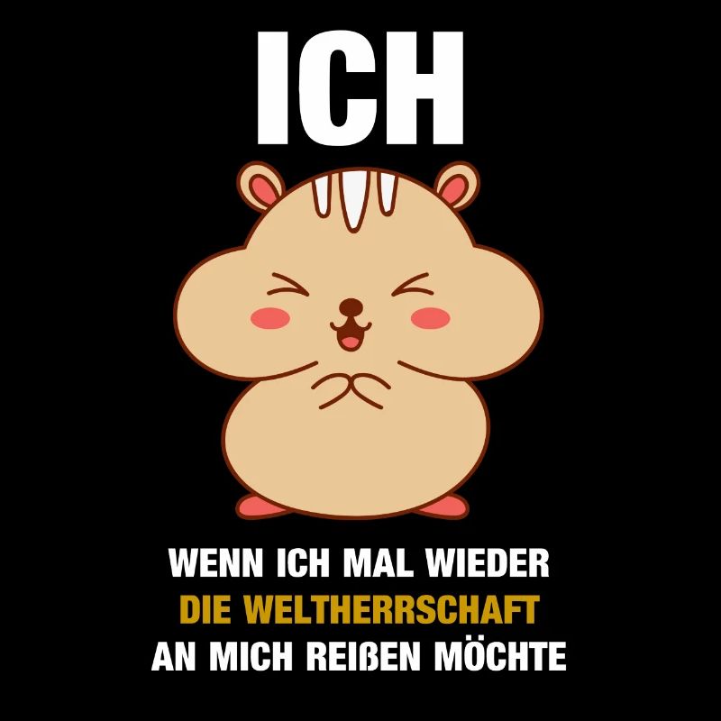 Kuscheliger Hamster mit Text Botschaft