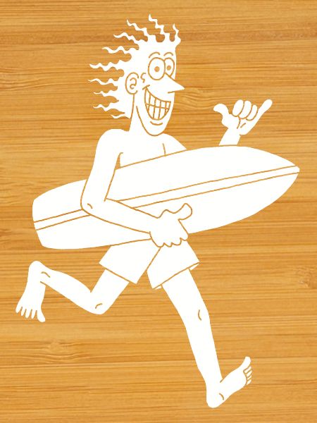 Surfeur impatient (blanc)