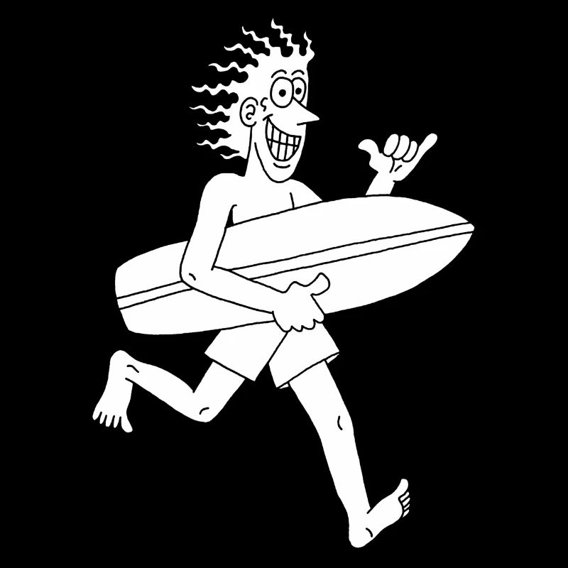 Surfeur impatient (blanc)