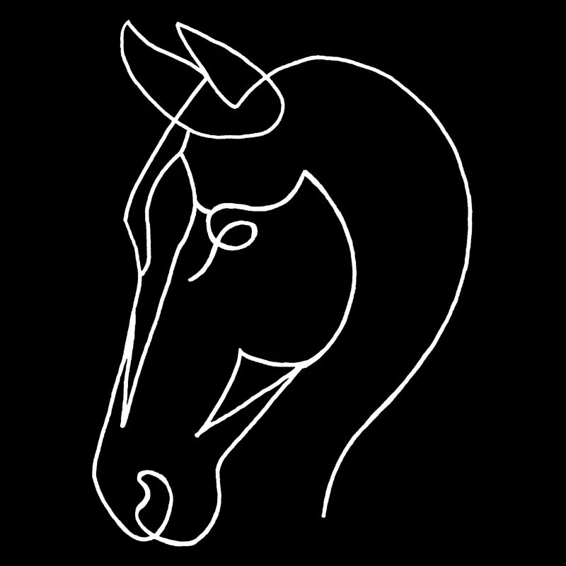 Esquisse du cheval blanc