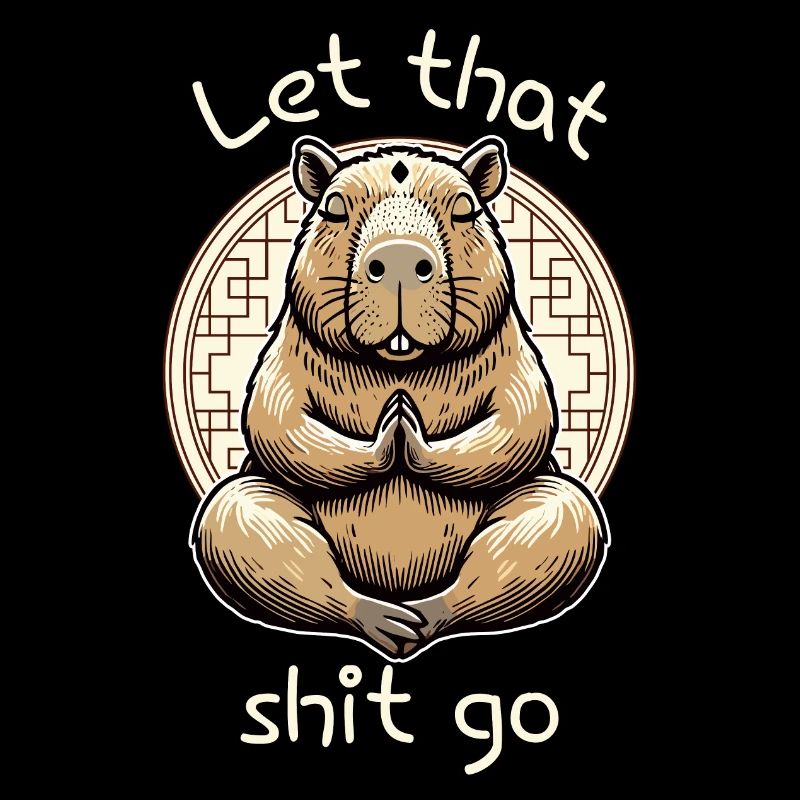 Let That Shit Go – Meditating Capybara