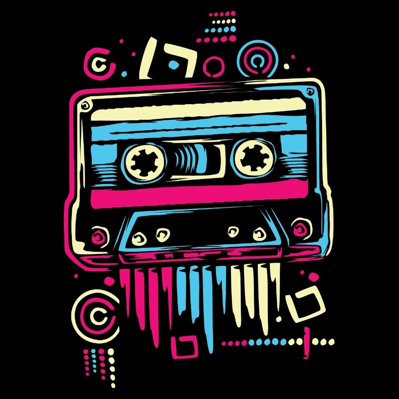 Conception de cassette rétro – Vintage coloré des années 80 et 90