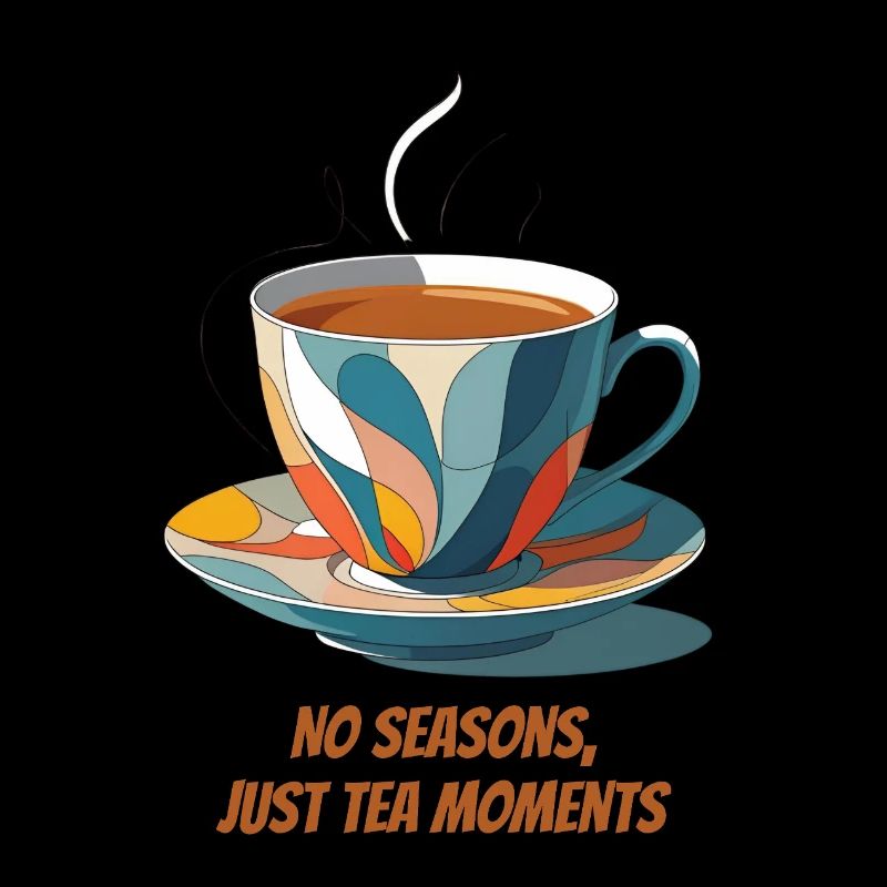 Tasse à thé colorée avec lettrage