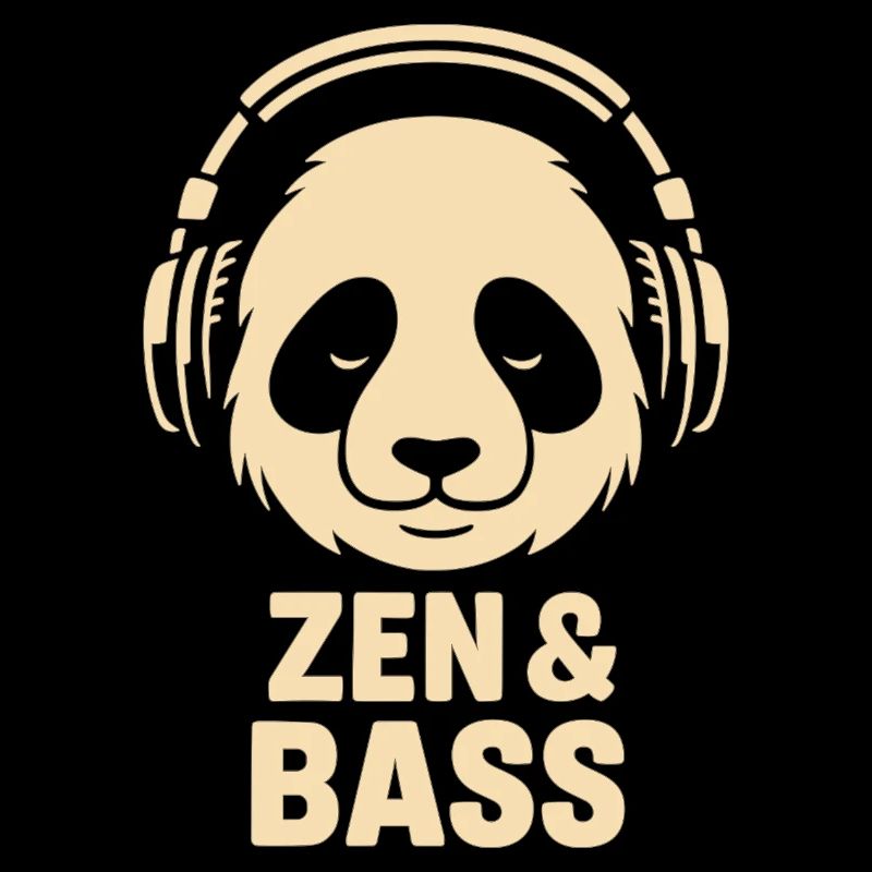 Panda mit Kopfhörern