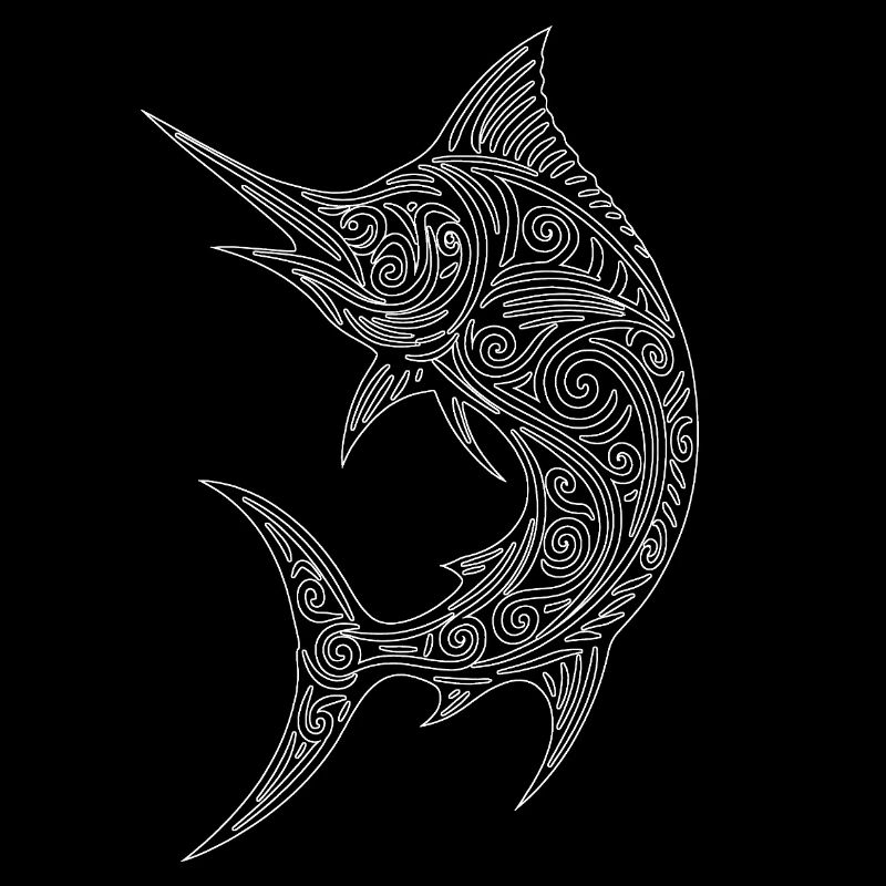 Tribal Marlin Bleu
