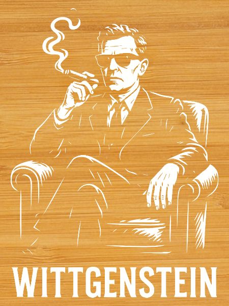 Wittgenstein, philosophe, Silhouette, fumer