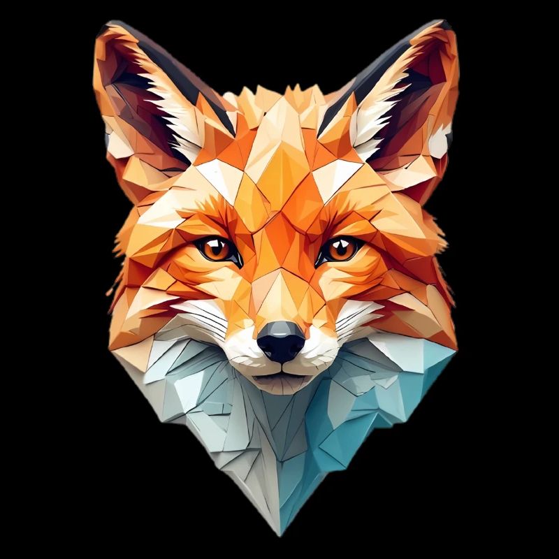 Geometric fox head