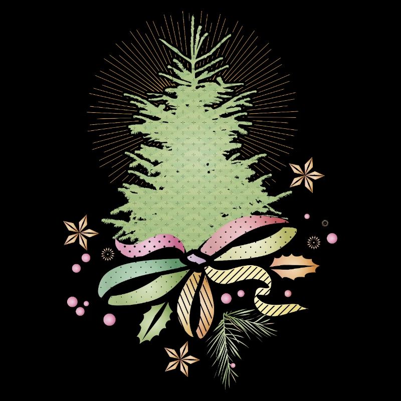 Sapin de Noël délicat avec ruban coloré