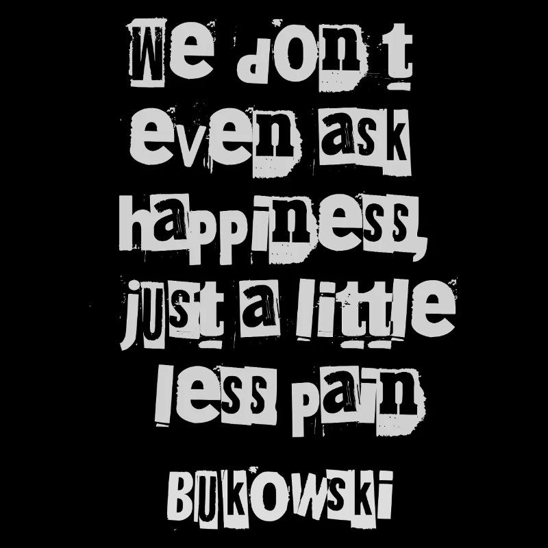 Charles Bukowski : Typographie fragmentée