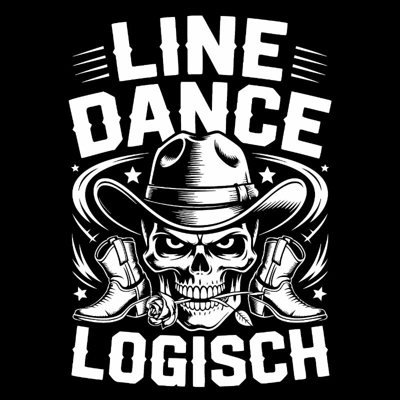 Line Dance Schädel Logo
