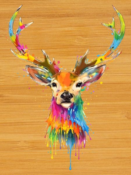 Bunter Hirsch – Graffiti Tierkunst