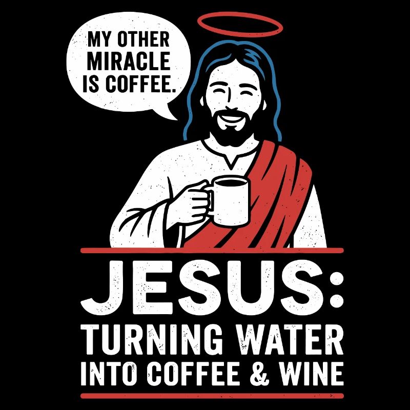 Jesus Coffee Miracle Graphic