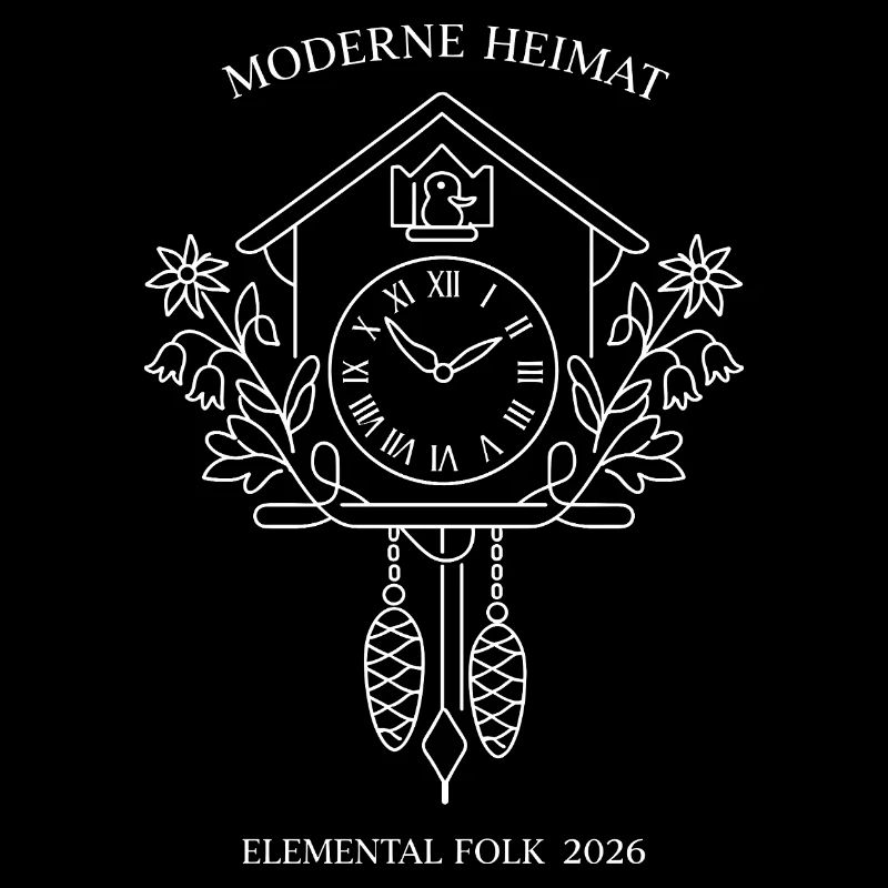Moderne Heimat Kuckucksuhr Elemental Folk