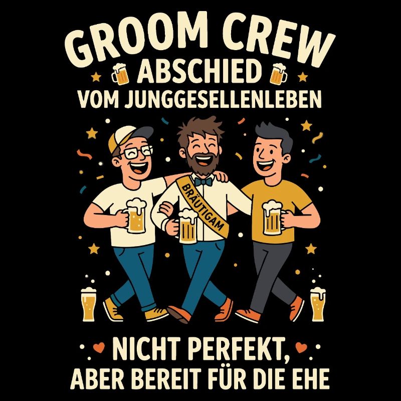 Groom Crew Abschied Junggesellenleben