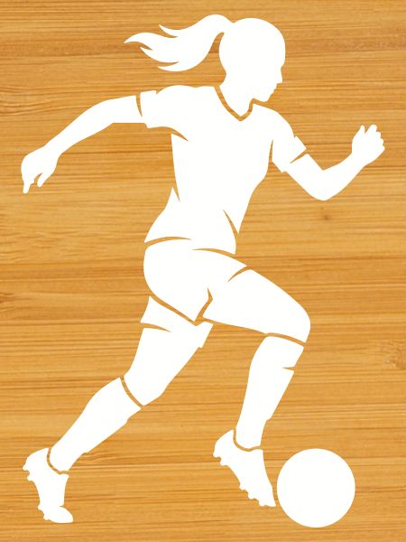 Fussballerin Fussball Silhouette