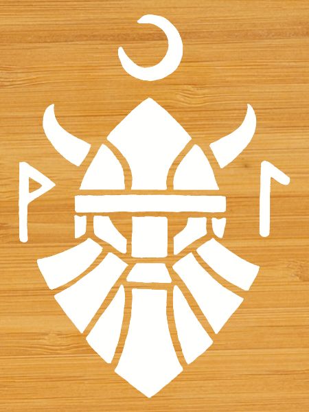 White Viking Warrior Symbol