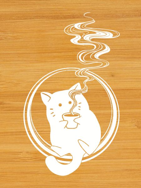 Coffee Cat, Katze mit Kaffee