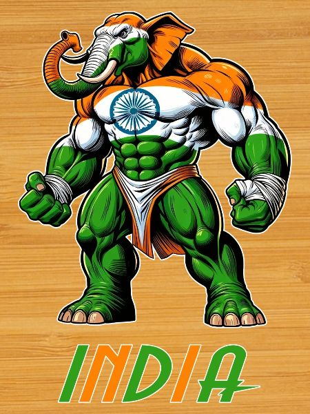 Indien Elefant Flaggen Design