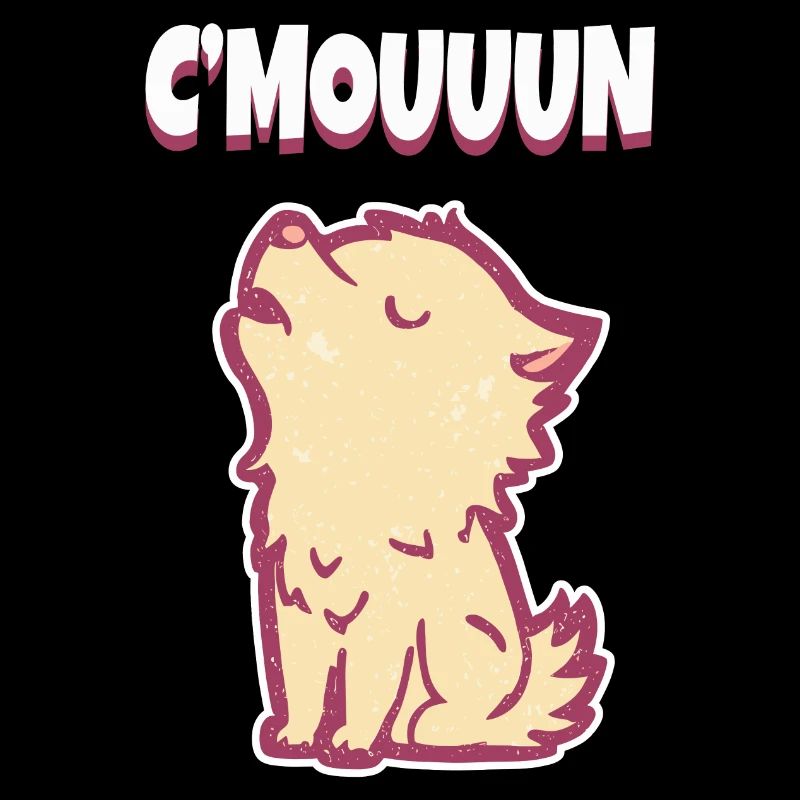 C'MON heulender Wolf Motivation