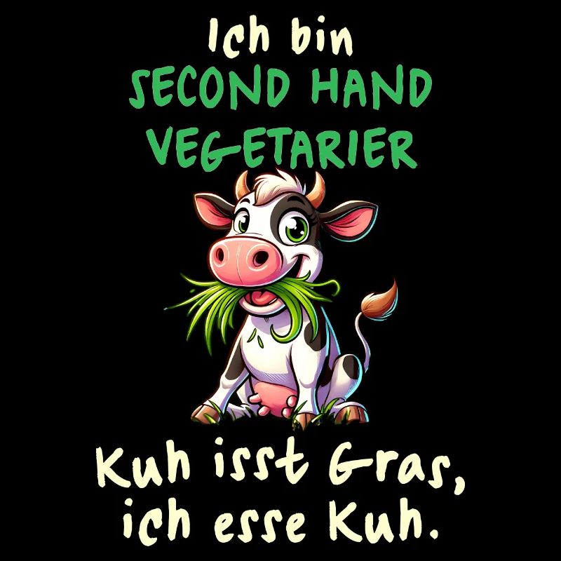 Second Hand Vegetarier – Lustiges Kuh-Design