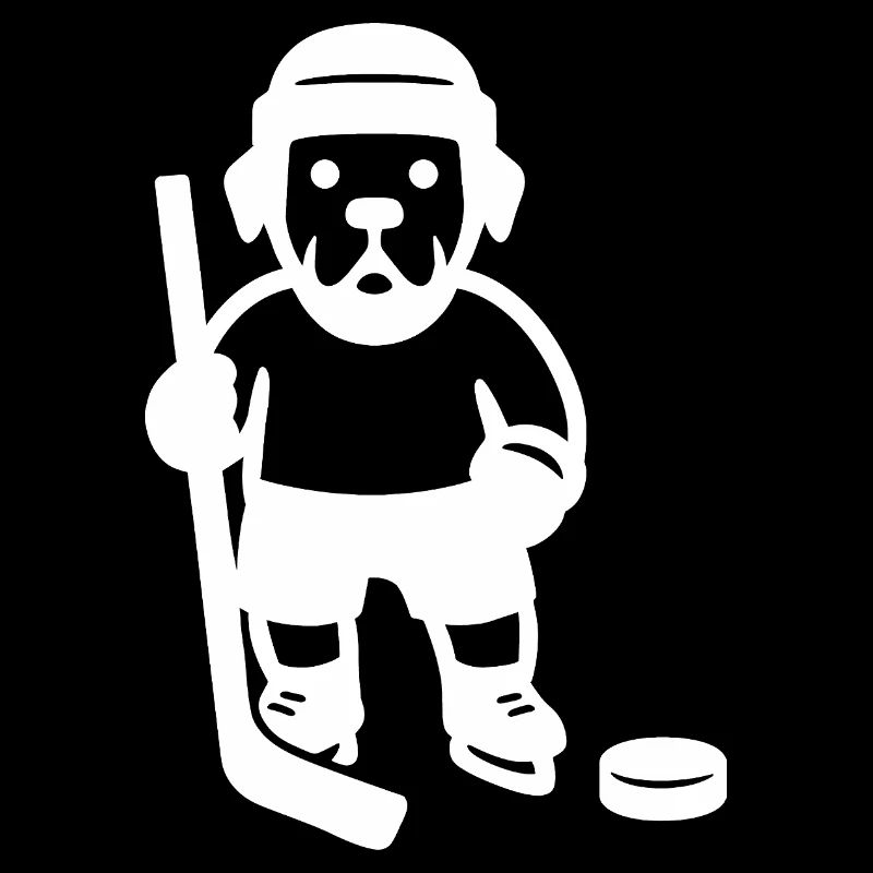 Minimalistischer Labrador Eishockey Spieler 