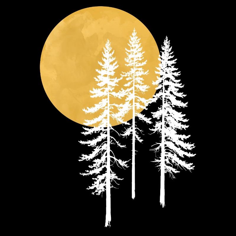 Sunlit Pines Silhouette