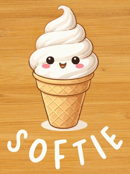 Softie. Softeis Liebe Eiscreme Statement