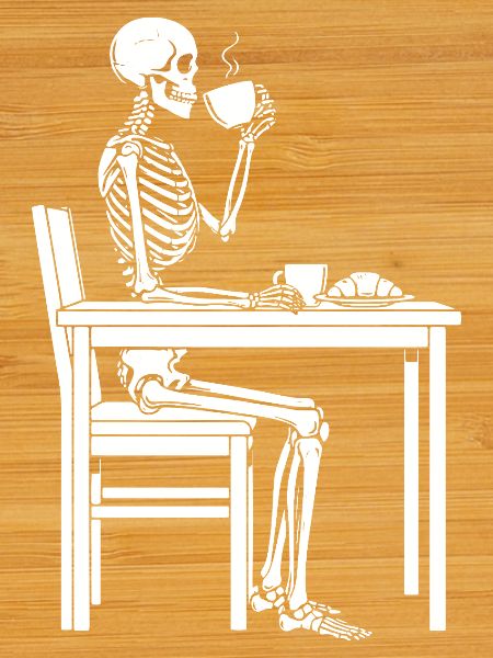 Skelett-Kaffeepause