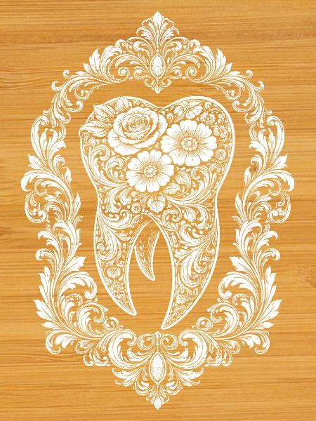 Baroque tooth design in frame
