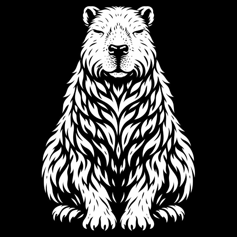Tribal Capybara – Süßes Wildtier Motiv