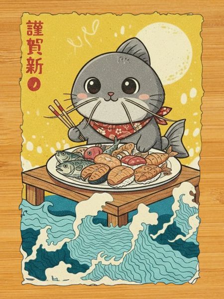 Poissons Chats Kawaii