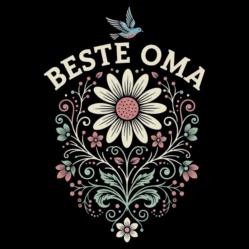 Beste Oma Blumen Geschenk für Großmutter Muttertag