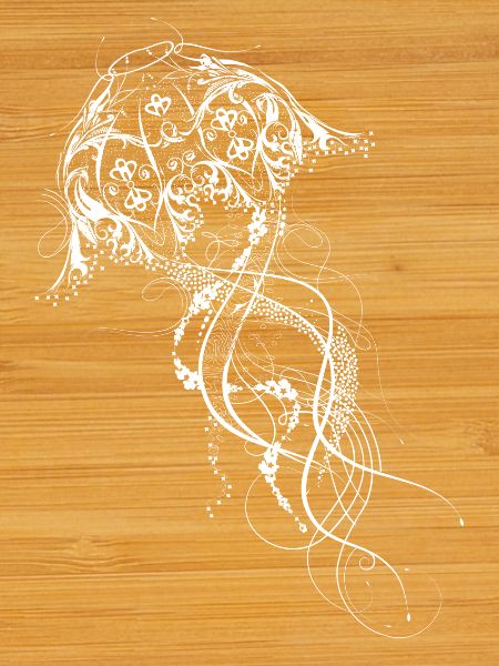 An ornate white jellyfish