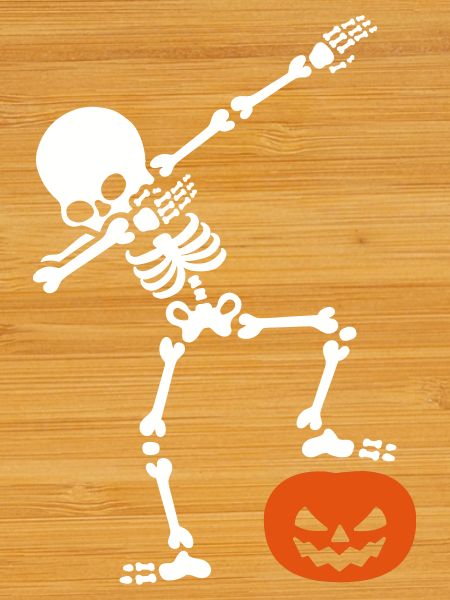 DABBING Skelett DAB Kürbiskopf Halloween