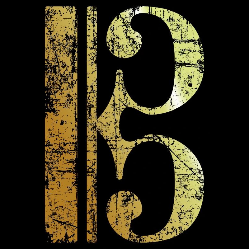 C Clef - Viola Key - Tenor Clef (Ancient Gold)