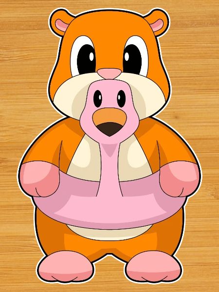 Flamant rose hamster
