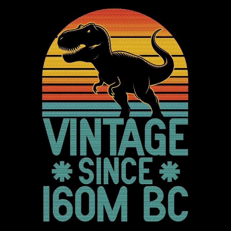 Vintage Dino T-Rex Retro Dinosaur Art from 160M BC