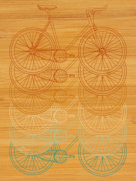 Cascade de vélo dégradée